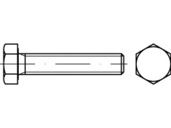 TOOLCRAFT TO-5443689 Sekskantsskrue 25 mm 22 mm Udvendig sekskant 83933 Stål Galvaniseret 100 stk