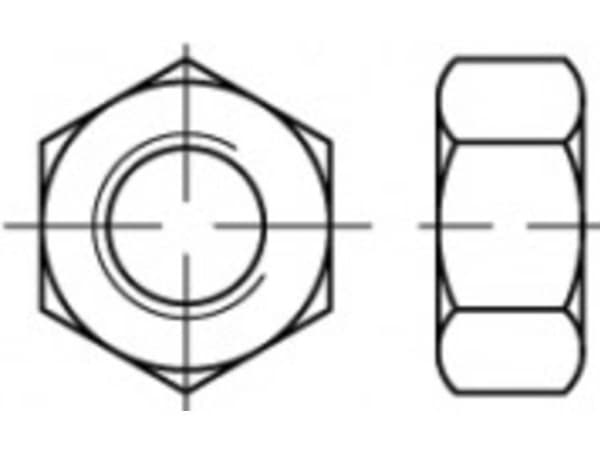 TOOLCRAFT TO-5443893 Sekskantmøtrikker 112.5 mm 83934 Stål 10 stk
