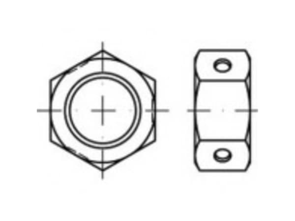 TOOLCRAFT TO-5444019 Sekskantmøtrikker M6 84032 Stål Galvaniseret 1000 stk