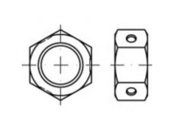TOOLCRAFT TO-5444034 Sekskantmøtrikker M20 84032 Stål Galvaniseret 50 stk