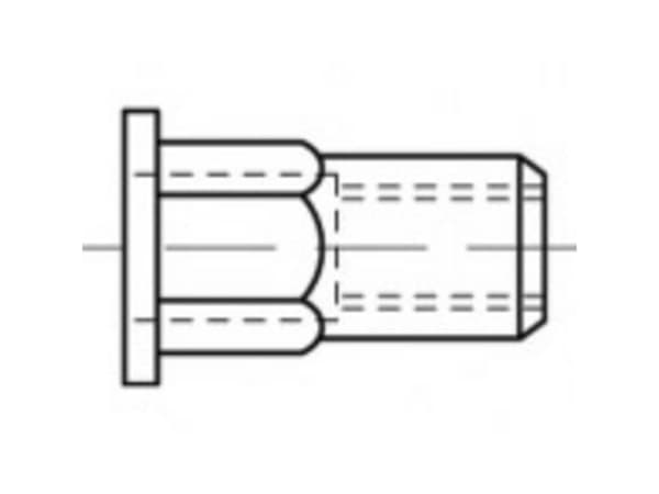 TOOLCRAFT TO-5444322 Blindnittemøtrik M5 Stål 500 stk