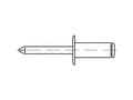 Miniatyrbilde 2 av 2: TOOLCRAFT TO-5444382 Blindnitter 4 mm Rustfrit stål 500 stk