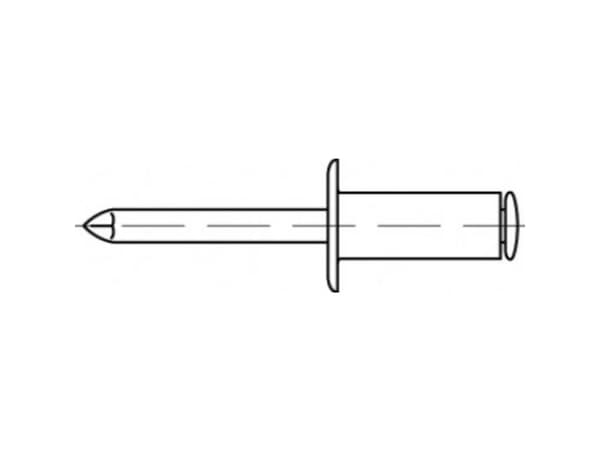 TOOLCRAFT TO-5444382 Blindnitter 4 mm Rustfrit stål 500 stk
