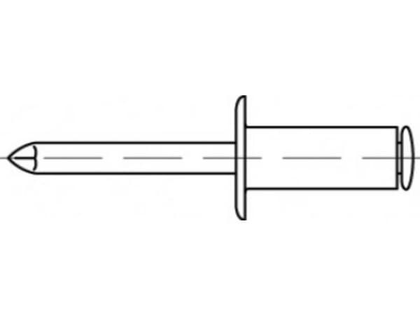 TOOLCRAFT TO-5444382 Blindnitter 4 mm Rustfrit stål 500 stk