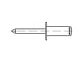 Miniatyrbilde 2 av 2: TOOLCRAFT TO-5444397 Blindnitter 4.8 mm Rustfrit stål 500 stk