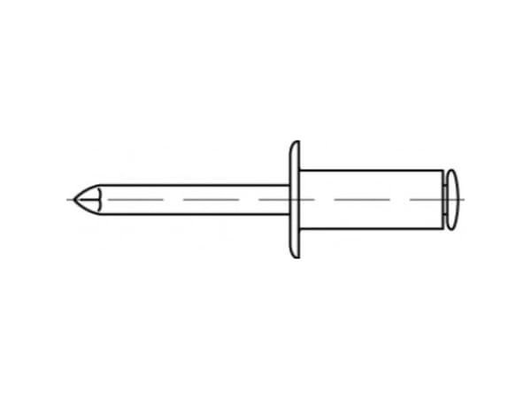 TOOLCRAFT TO-5444397 Blindnitter 4.8 mm Rustfrit stål 500 stk
