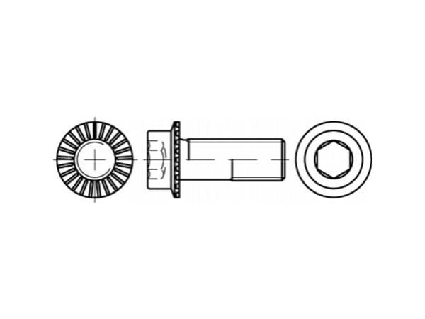TOOLCRAFT TO-5444424 Sexkantsskruvar M8 16 mm sexkantsuttag 88912 200 st
