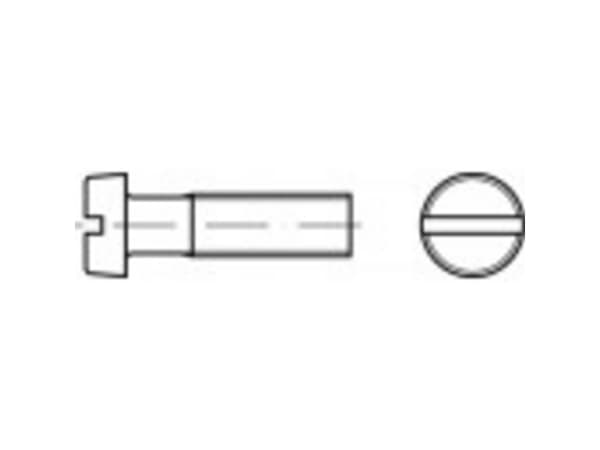 TOOLCRAFT TO-5445513 Cylinderskruer M6 16 mm Kærv DIN 84 Polyamid 200 stk