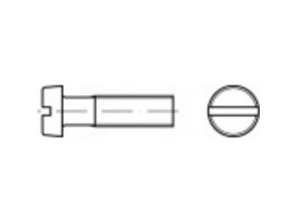TOOLCRAFT TO-5445513 Cylinderskruer M6 16 mm Kærv DIN 84 Polyamid 200 stk