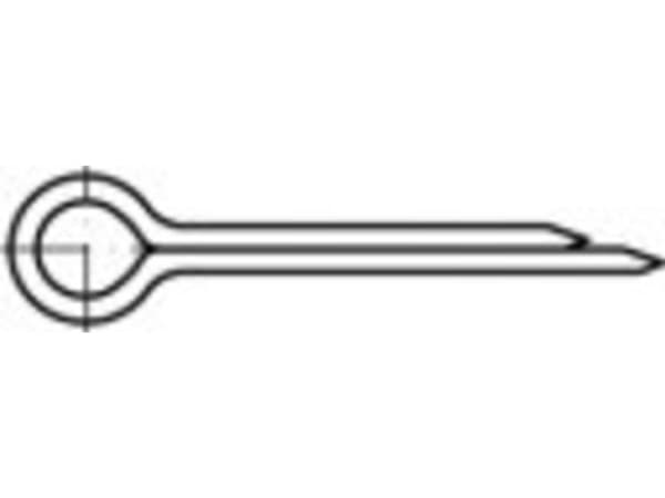 TOOLCRAFT DIN 94 kobber splinter mål: 4 x 50 50 mm 100 stk