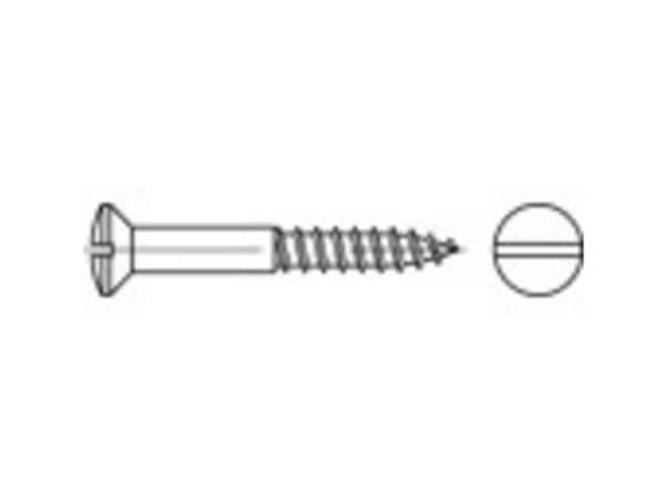 TOOLCRAFT TO-5446098 Linjära träskruvar 5 mm 90 mm Tjocklek DIN 95 Mässing 200 st