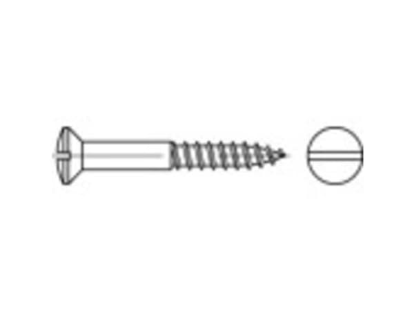 TOOLCRAFT TO-5446272 Lineaariset puuruuvit 4,5 mm 60 mm Paksuus DIN 95 Messinki 200 kpl