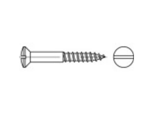 TOOLCRAFT TO-5446287 Lineaariset puuruuvit 5 mm 40 mm Paksuus DIN 95 Messinki 200 kpl