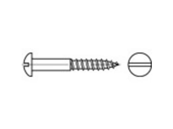 TOOLCRAFT TO-5446617 Puolipyöreät puuruuvit 3 mm 25 mm Pea DIN 96 Messinki 200 kpl