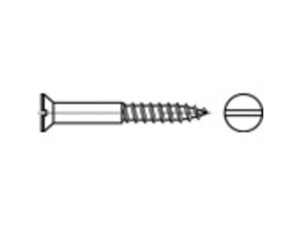TOOLCRAFT TO-5447172 Sänkta träskruvar 5 mm 50 mm fyrkantiga DIN 97 mässing 200 st