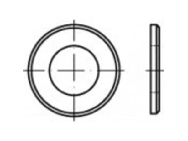 Aluslevy 3,2 mm DIN 125 messinki 100 kpl TOOLCRAFT TO-5447271