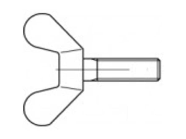 TOOLCRAFT TO-5447490 Vingeskrue M6 20 mm DIN 316 Messing 100 stk