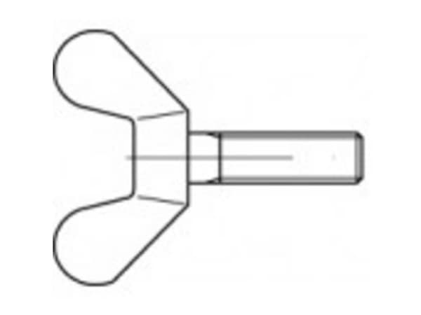 TOOLCRAFT TO-5447508 Vingeskrue M8 16 mm DIN 316 Messing 50 stk