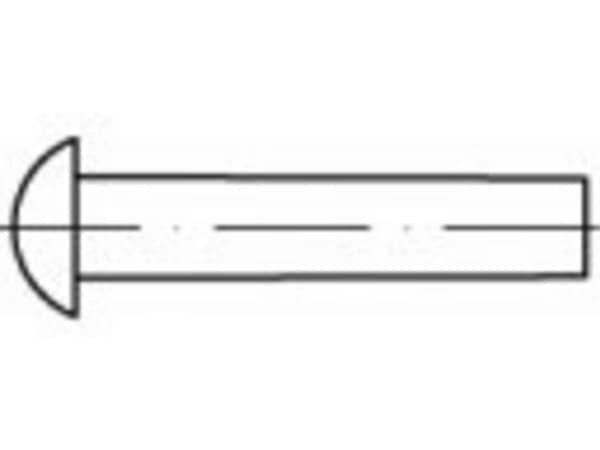 TOOLCRAFT TO-5448354 Halvrund nitte 3 mm Messing 1000 stk