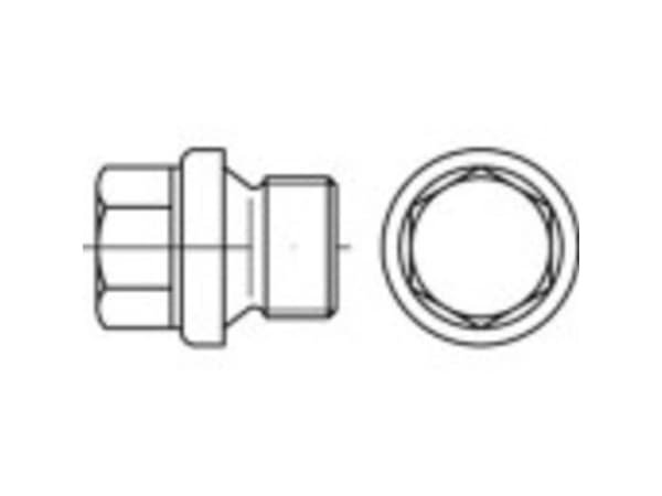 TOOLCRAFT TO-5449281 Låseskruer M14 Udvendig sekskant DIN 910 Messing 50 stk