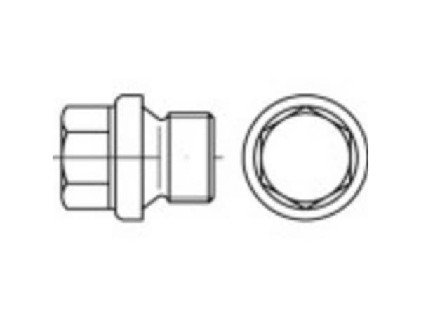 TOOLCRAFT TO-5449290 Låseskruer M20 Udvendig sekskant DIN 910 Messing 25 stk
