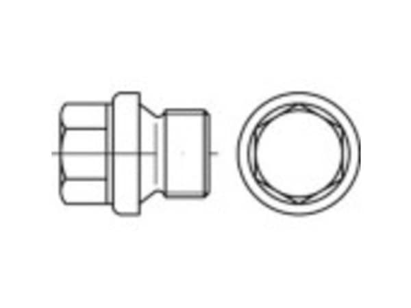 TOOLCRAFT TO-5449308 Låseskruer 3/8 mm Udvendig sekskant DIN 910 Messing 50 stk