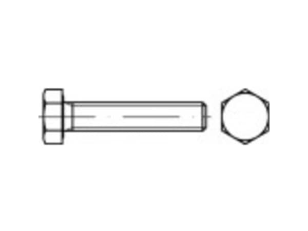 TOOLCRAFT TO-5449548 Sexkantsskruvar M10 25 mm sexkantiga hylsor DIN 933 mässing 100 st