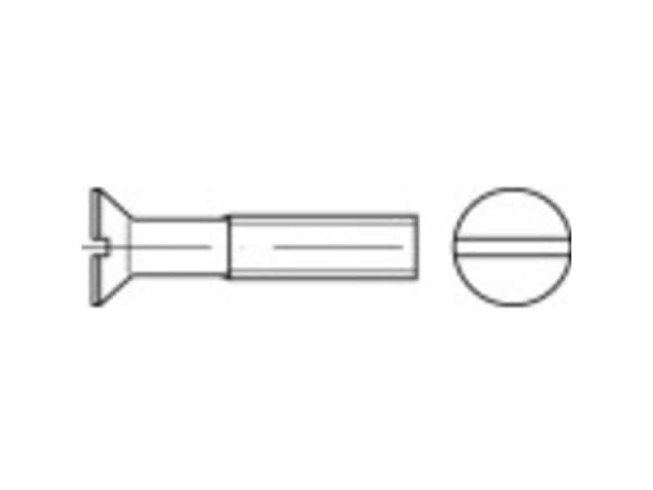 TOOLCRAFT TO-5450316 Senkkiruuvit M10 45 mm nelikulmaiset DIN 963 Messinki 100 kpl