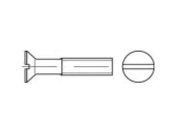 TOOLCRAFT TO-5450316 Senkkiruuvit M10 45 mm nelikulmaiset DIN 963 Messinki 100 kpl