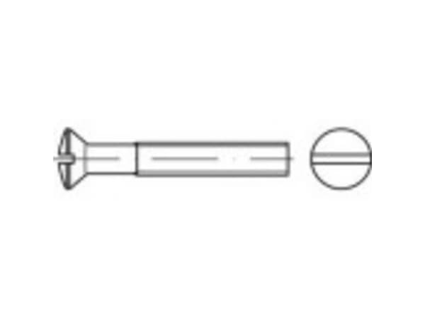 TOOLCRAFT TO-5450853 Senkkaruuvit M4 60 mm Nelikulmainen DIN 964 Messinki Galvanoitu kromattu 200 kpl