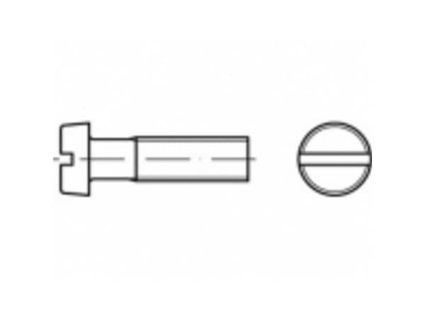 TOOLCRAFT TO-5451468 Cylinderskruer M1 4 mm Kærv ISO 1207 Messing 100 stk