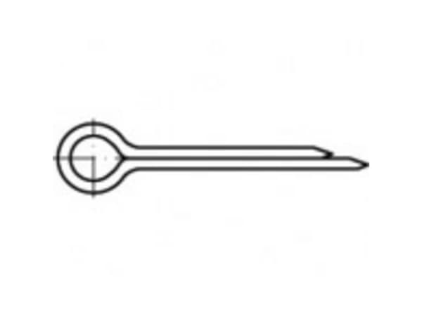 TOOLCRAFT ISO 1234 kobber splinter mål: 4 x 40 (100 stk.) 40 mm 100 stk 100 stk