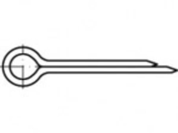 TOOLCRAFT ISO 1234 kobber splinter mål: 4 x 40 (100 stk.) 40 mm 100 stk 100 stk