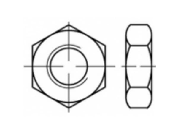TOOLCRAFT TO-5453643 Sekskantmøtrikker M8 Messing 100 stk