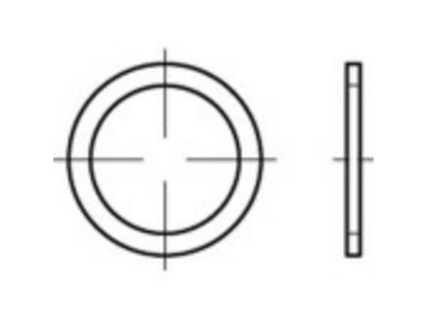 TOOLCRAFT TO-5454393 Tætningsring 6.5 mm DIN 7603 Kobber 100 stk