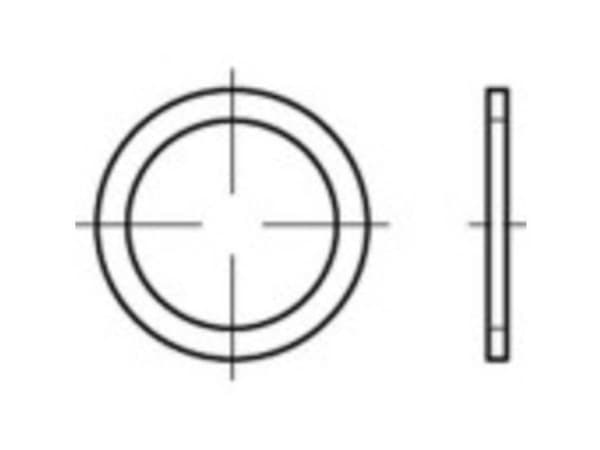 TOOLCRAFT TO-5454489 Tætningsring 42 mm DIN 7603 50 stk 50 stk