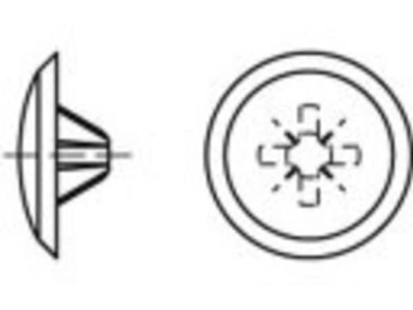 TOOLCRAFT Dekorativa lock TO-5454918 1000 st