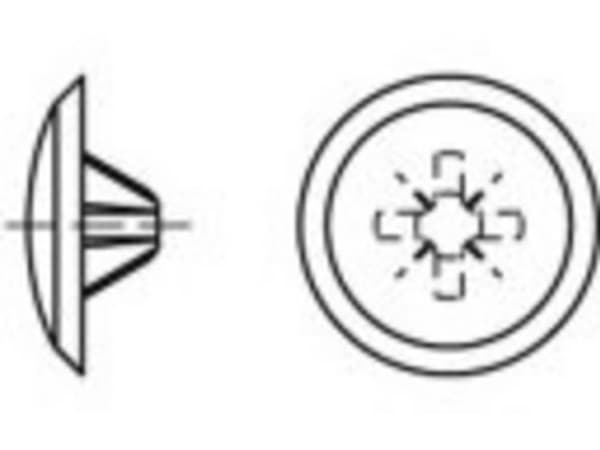 TOOLCRAFT Dekorativa lock TO-5454933 1000 st