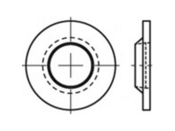 Aluslevyt, joissa lukko 6 mm 88152 100 kpl TOOLCRAFT TO-5455032