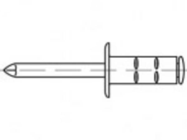 TOOLCRAFT TO-5455206 Åben blindnitte 3.2 mm 1000 stk