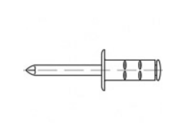 TOOLCRAFT TO-5455218 Öppen blindnit 4 mm 500 st