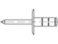 Miniatyrbilde 1 av 2: TOOLCRAFT TO-5455257 Åben blindnitte 4.8 mm 250 stk
