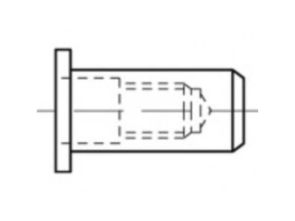 TOOLCRAFT TO-5455278 Blindnittemøtrik M8 250 stk