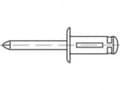 Miniatyrbilde 1 av 2: TOOLCRAFT TO-5455305 Åben blindnitte 4.8 mm 250 stk