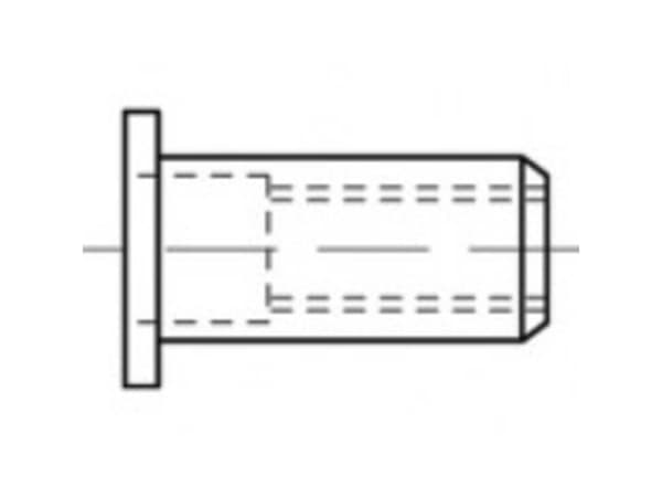 TOOLCRAFT TO-5455314 Blindnittemøtrik M5 500 stk