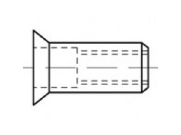 TOOLCRAFT TO-5455329 Blindnittemøtrik M6 500 stk