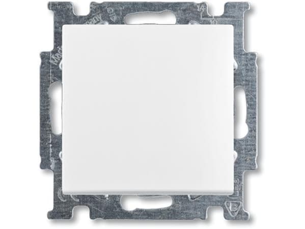 ABB-basic55 Korrespondensbrytare, matt vit, 10A, 1 modul, levereras inklusive tangent