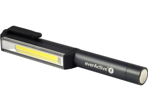 Everactive WL200, Ficklampa med klips, Svart, Metall, COB LED, 1 lamp(or), 3 W