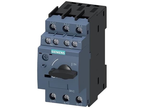 Siemens 3RV2021-4PA15 Strömbrytare 1 st Inställningsområde (ström): 30 - 36 A Kopplingsspänning (max.): 690 V/AC (B x H x D) 45 x 97 x 97 mm