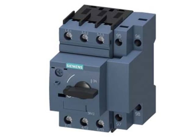 Siemens 3RV2111-0BA10 Katkaisija 1 kpl Asetusalue (virta): 0,14 - 0,2 A Kytkentäjännite (max.): 690 V/AC (L x K x S) 65 x 97 x 97 mm